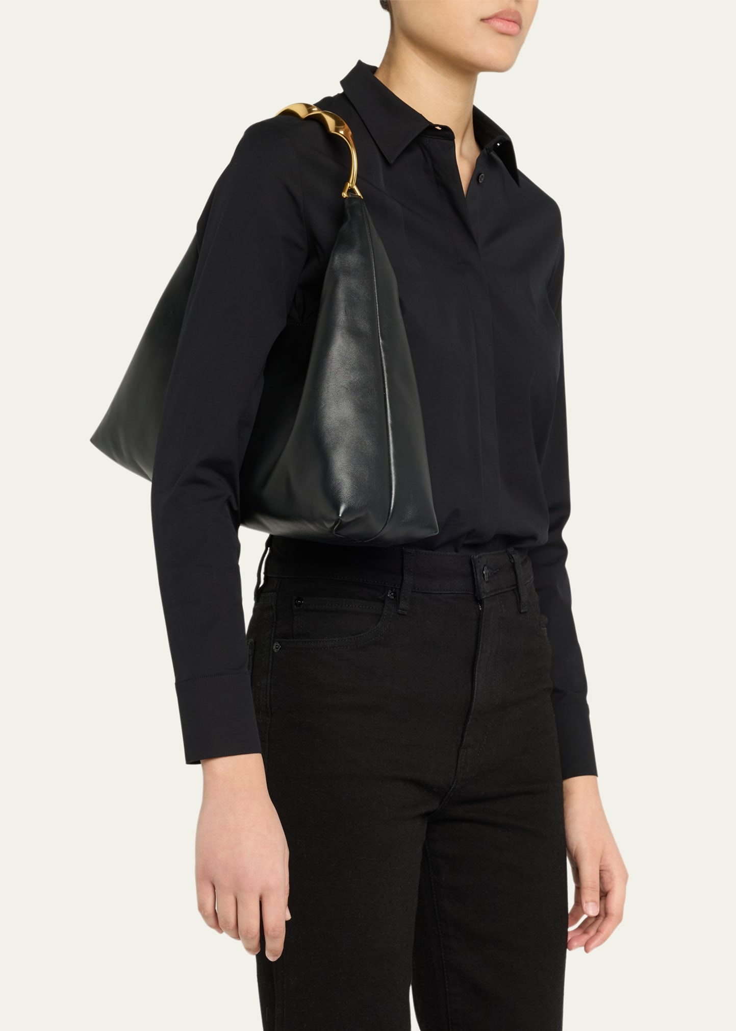 Twist Leather Hobo Bag - 2