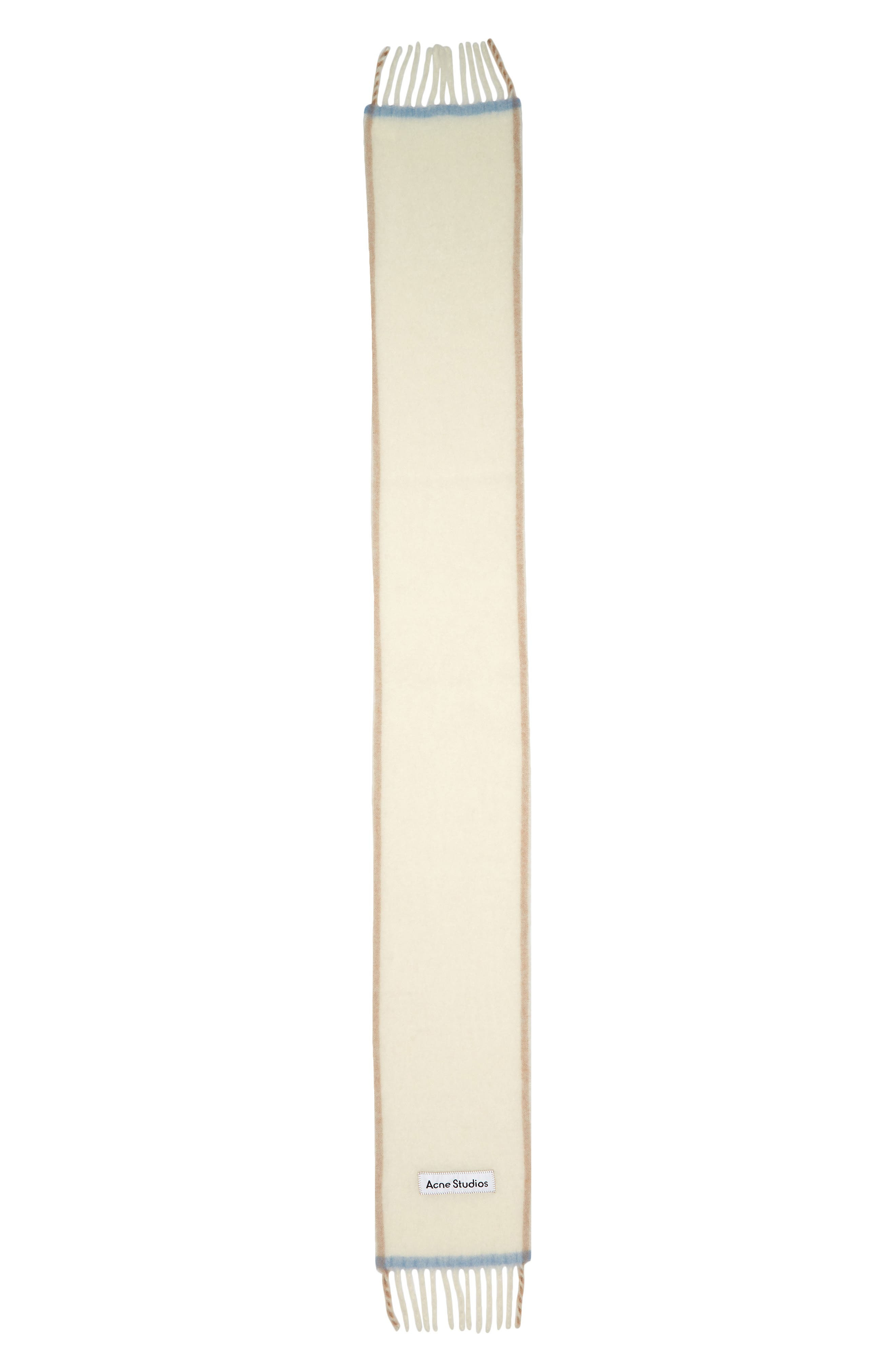 Acne Studios Valley Fringe Scarf in White at Nordstrom - 1