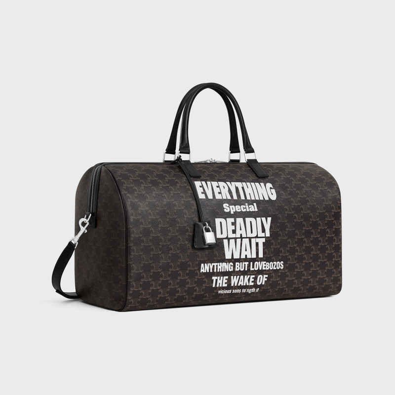 CELINE Large Travel Bag in TRIOMPHE CANVAS WITH "EVERYTHING SPECIAL" PRINT outlook