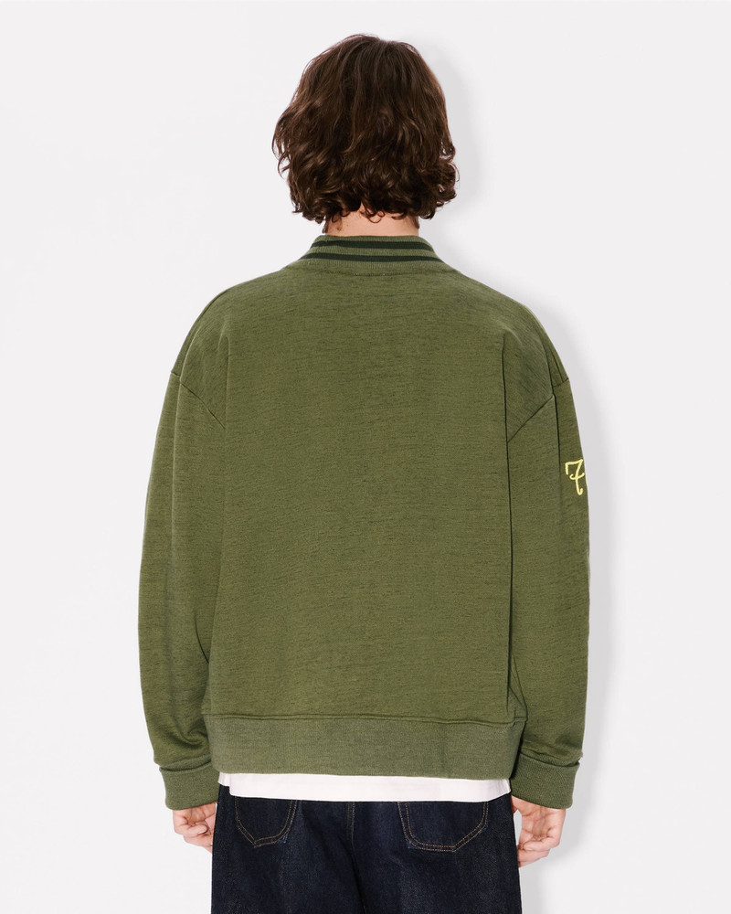 'KENZO Paris Chainstitch' embroidered cardigan in cotton 4