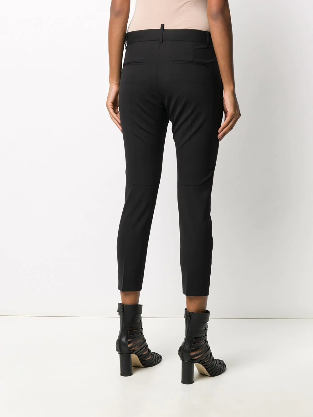 zipped pocket cropped trousers - 4