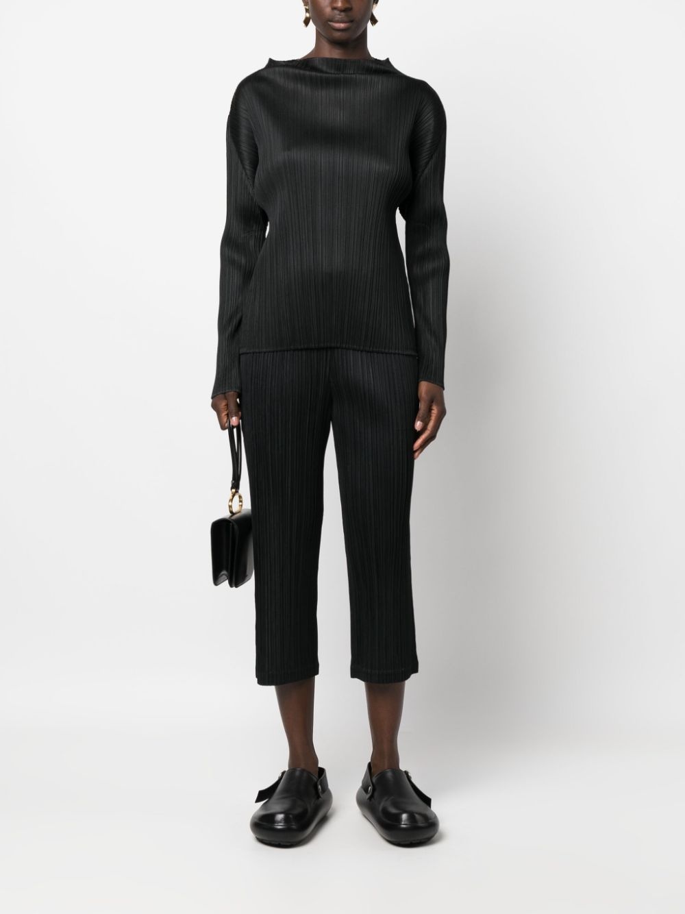 pleated cropped trousers - 2