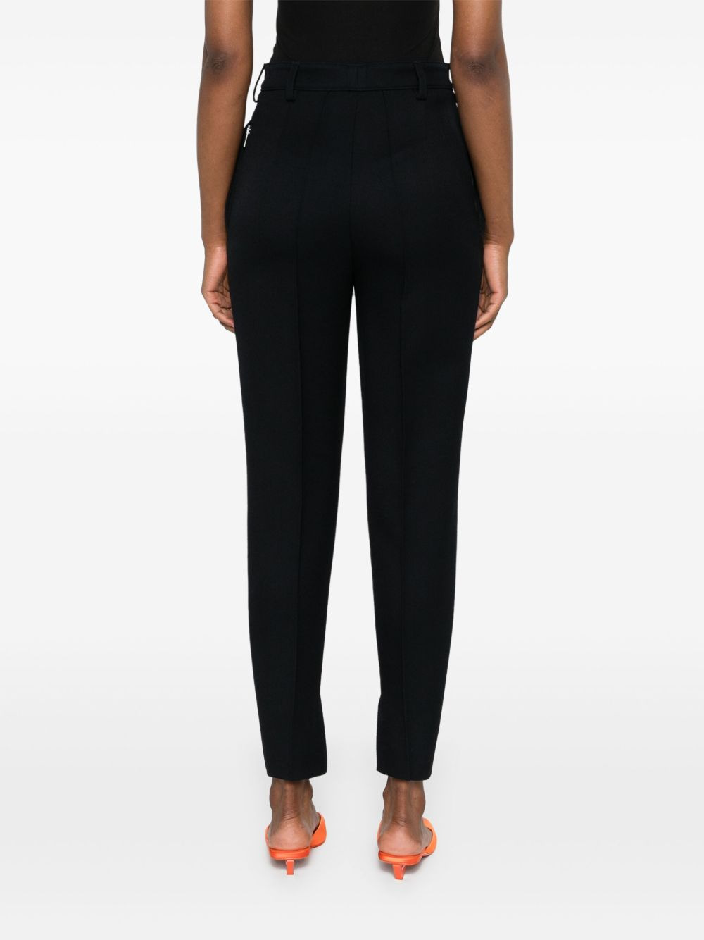 high-waist slim-cut trousers - 4
