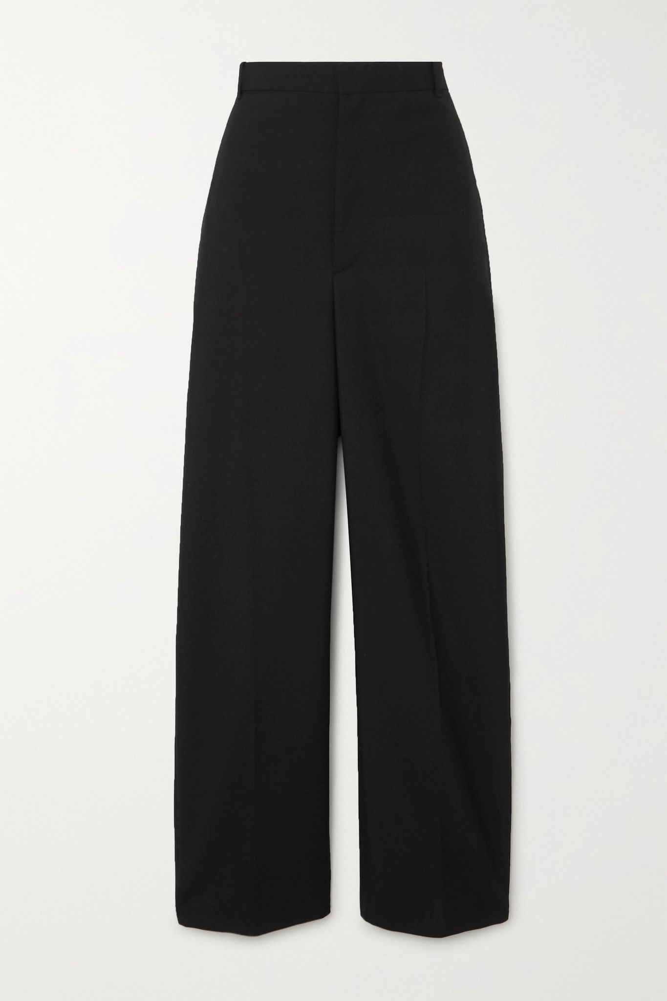 Wool-blend twill straight-leg pants - 1