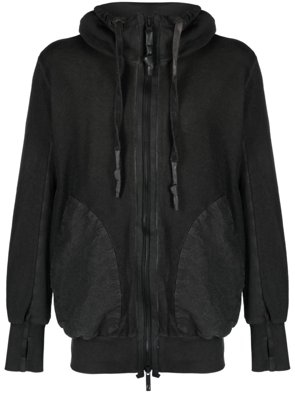 zip-up organic cotton hoodie - 1