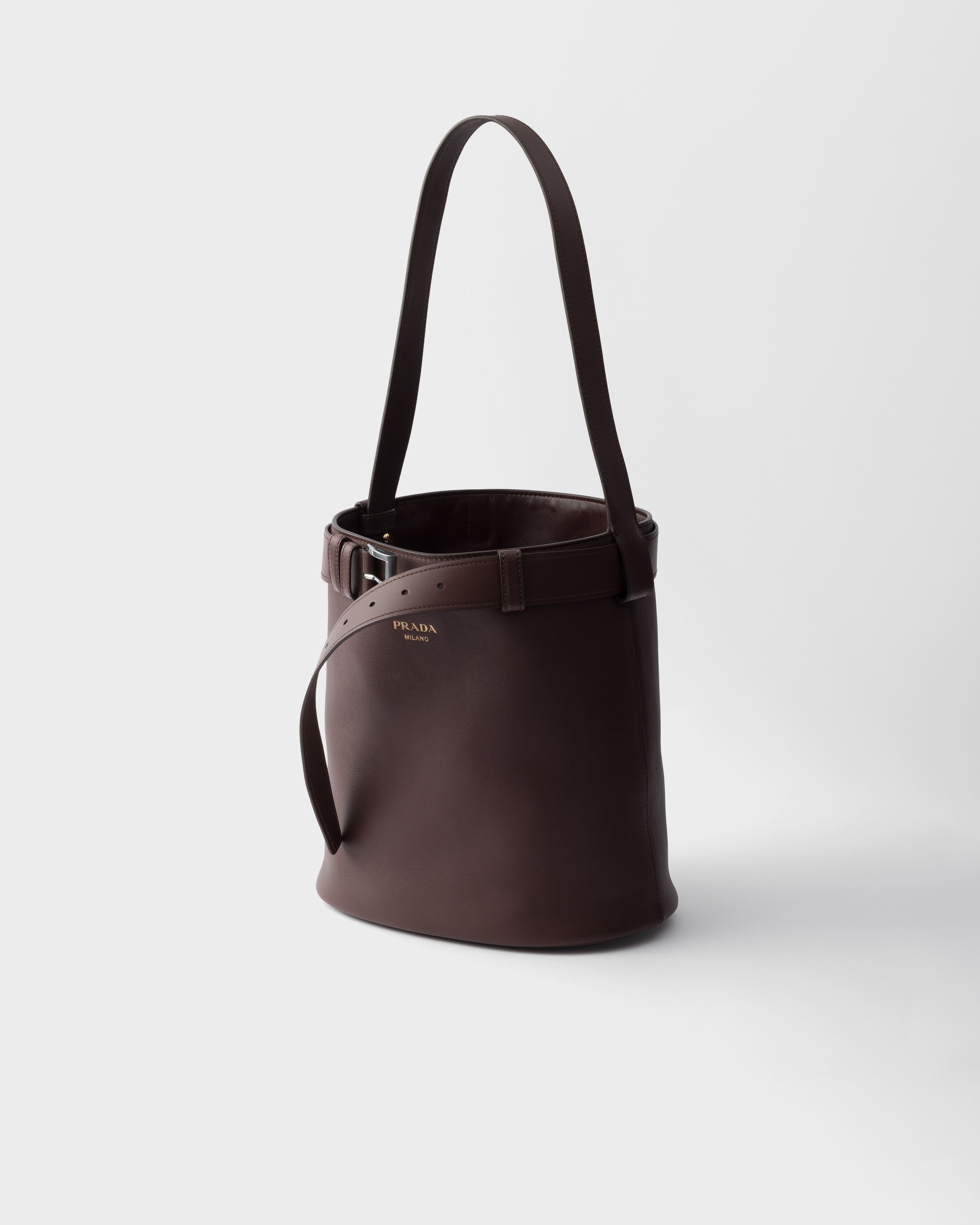 Prada Buckle leather bucket bag with belt - 2