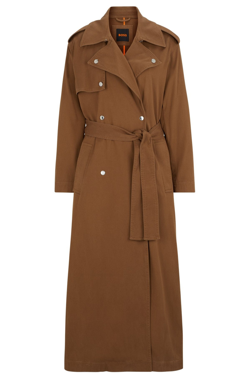 BELTED TRENCH COAT WITH HARDWARE TRIMS 1