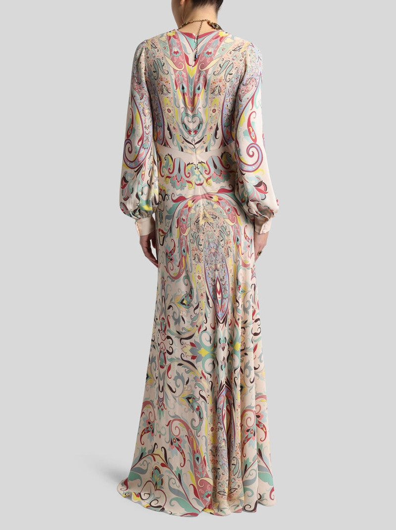 LONG DRESS IN PRINTED STRETCH SABLE 4