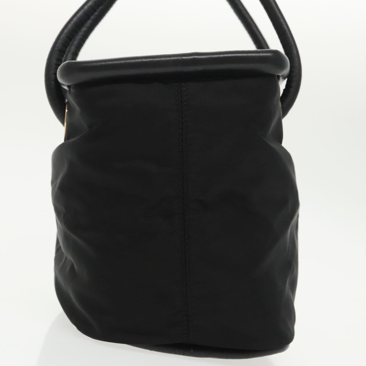 CELINE Hand Bag Nylon Black Gold - 3