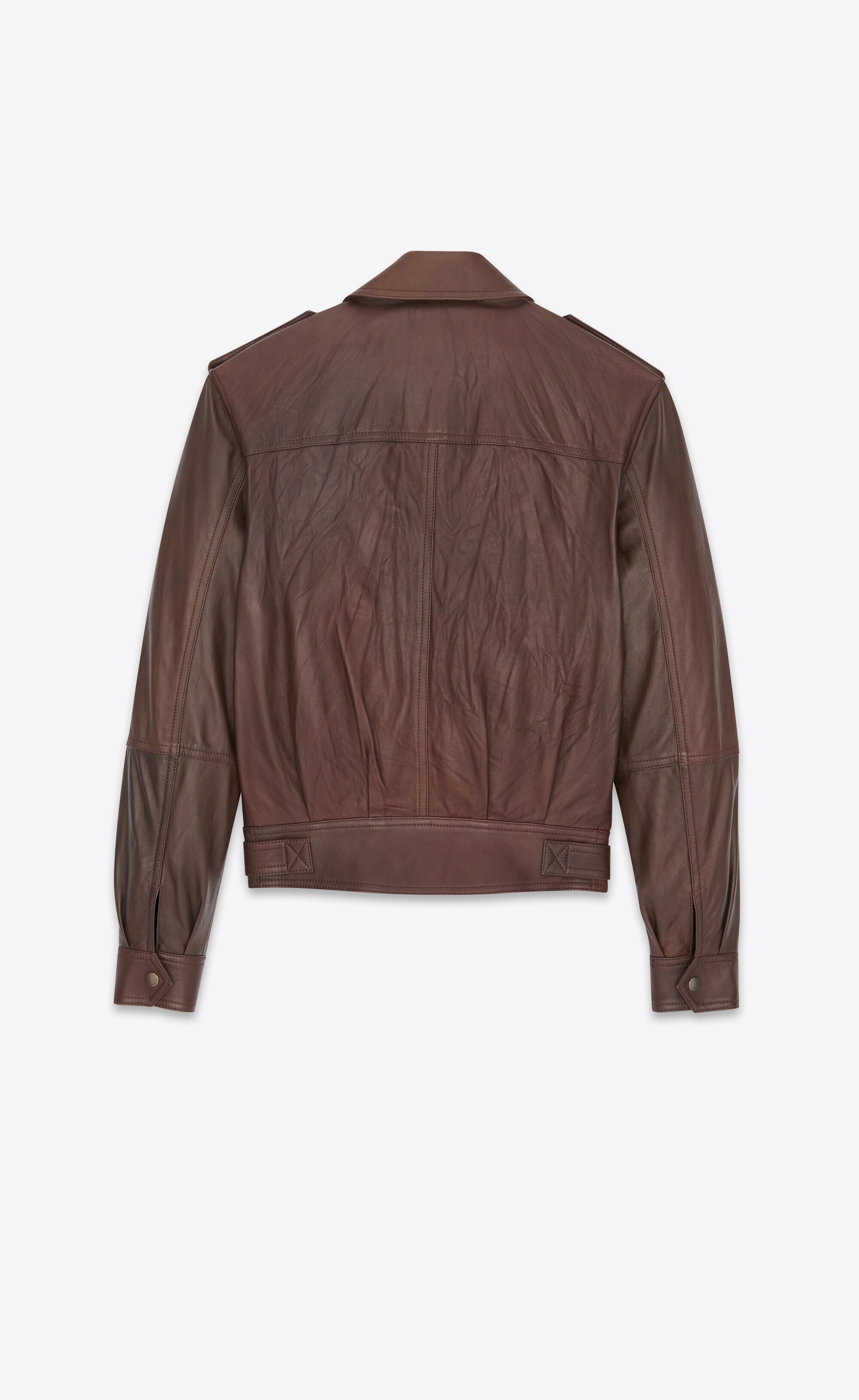 oversized leather jacket - 7