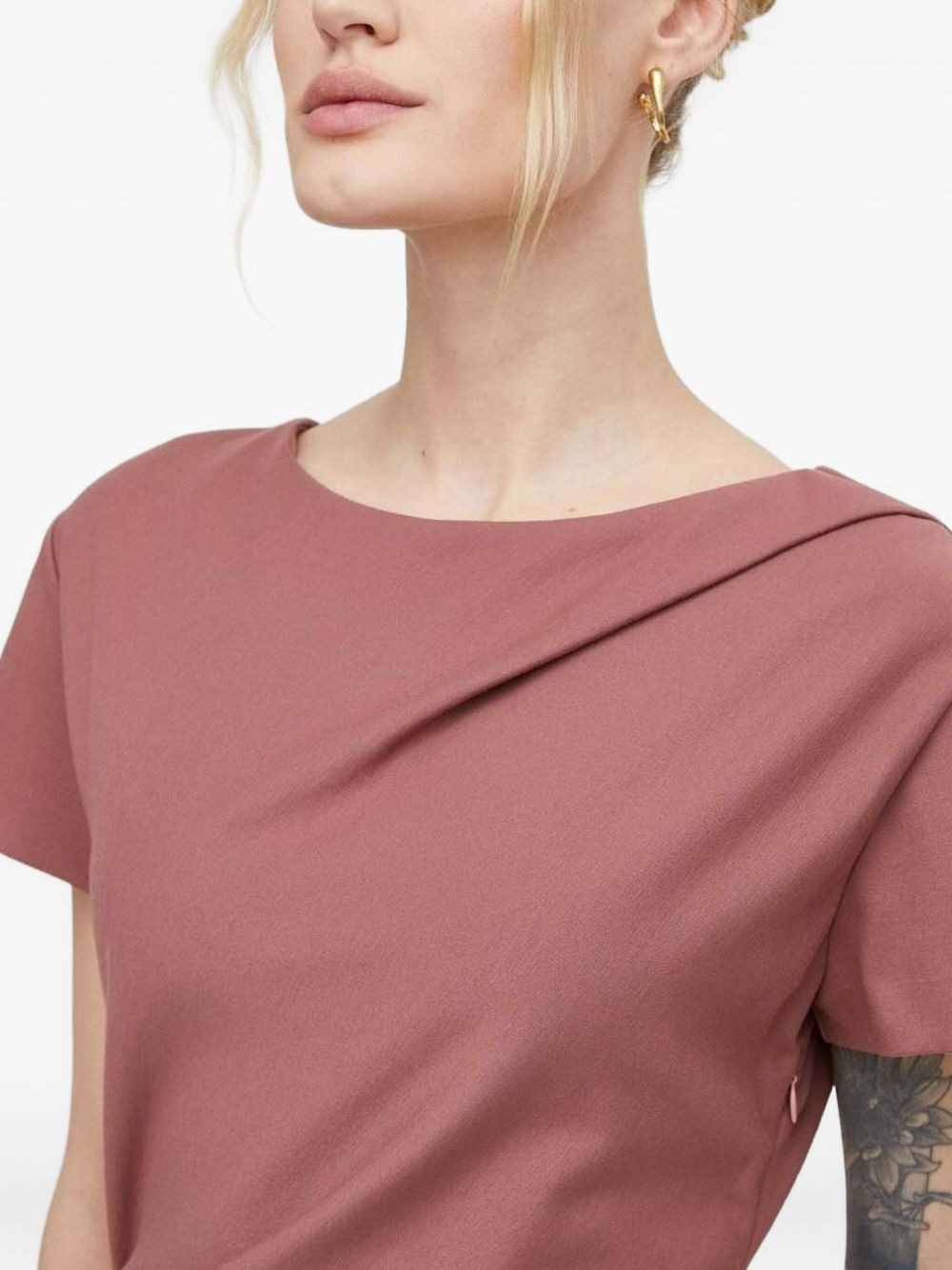 short-sleeve midi dress - 3