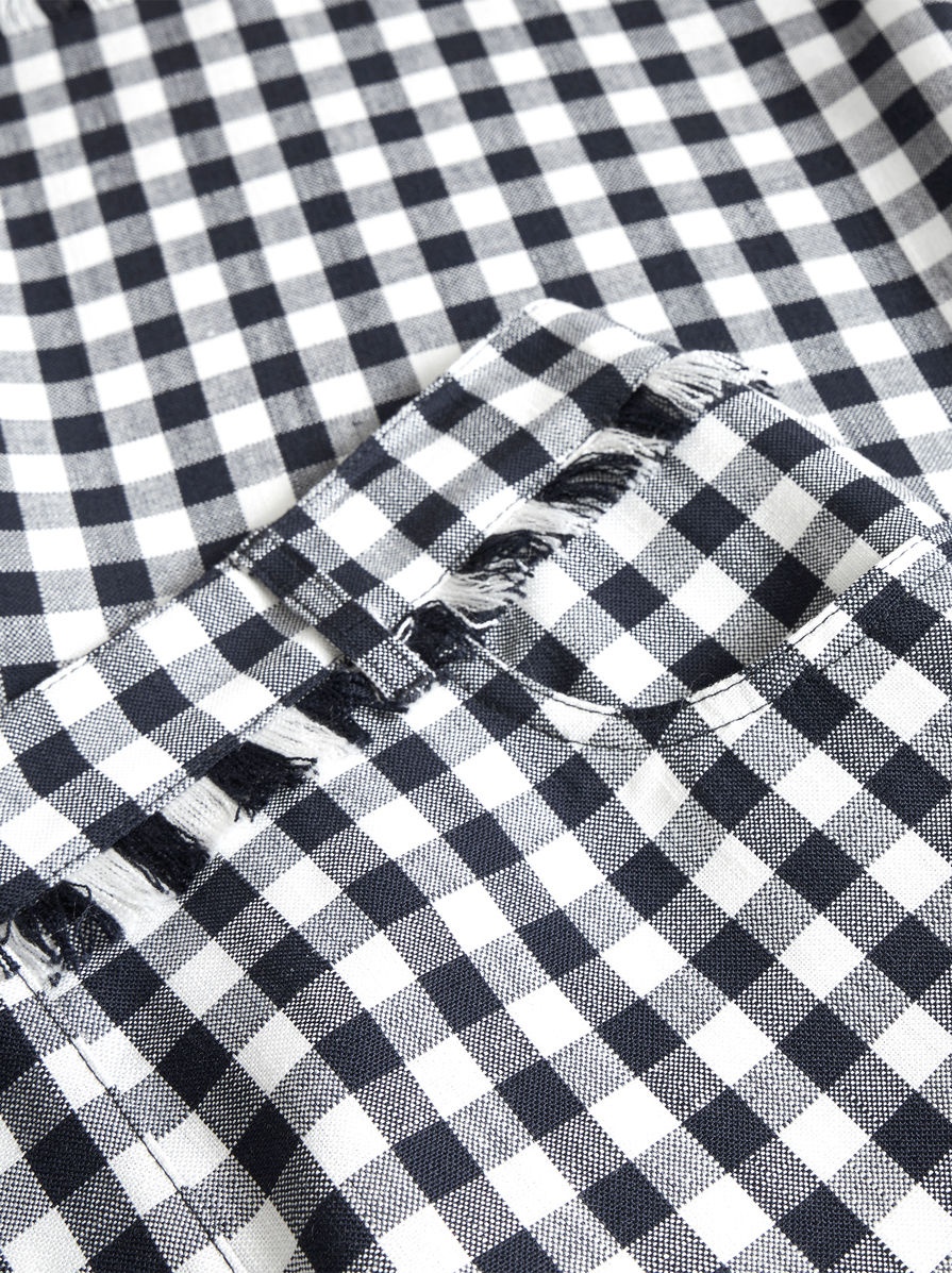 SLIM-FIT GINGHAM TROUSERS - 7