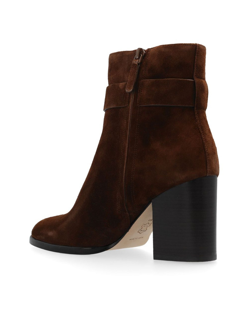 90mm logo-plaque suede ankle boots 5