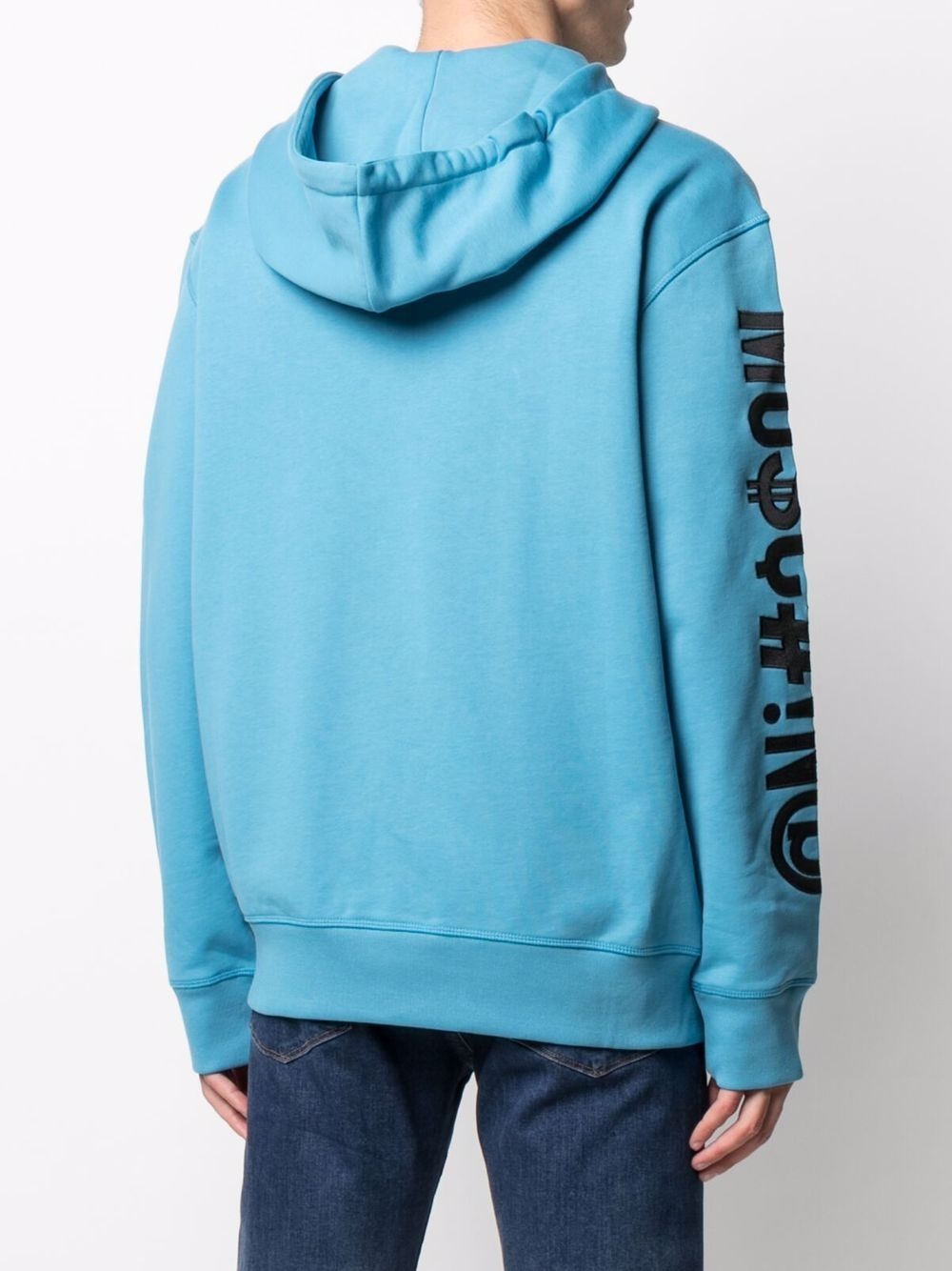 Symbols logo-print zipped hoodie - 4