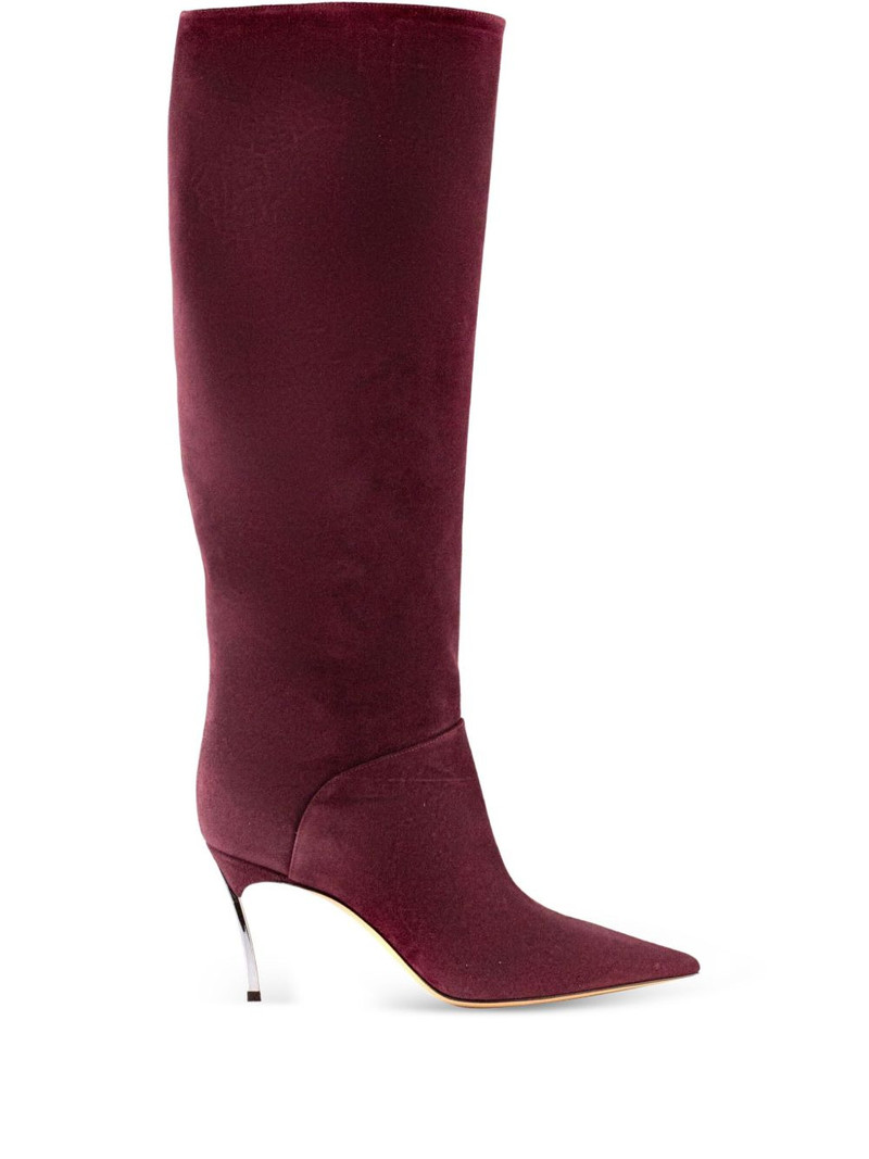 80mm pointed-toe suede boots 1