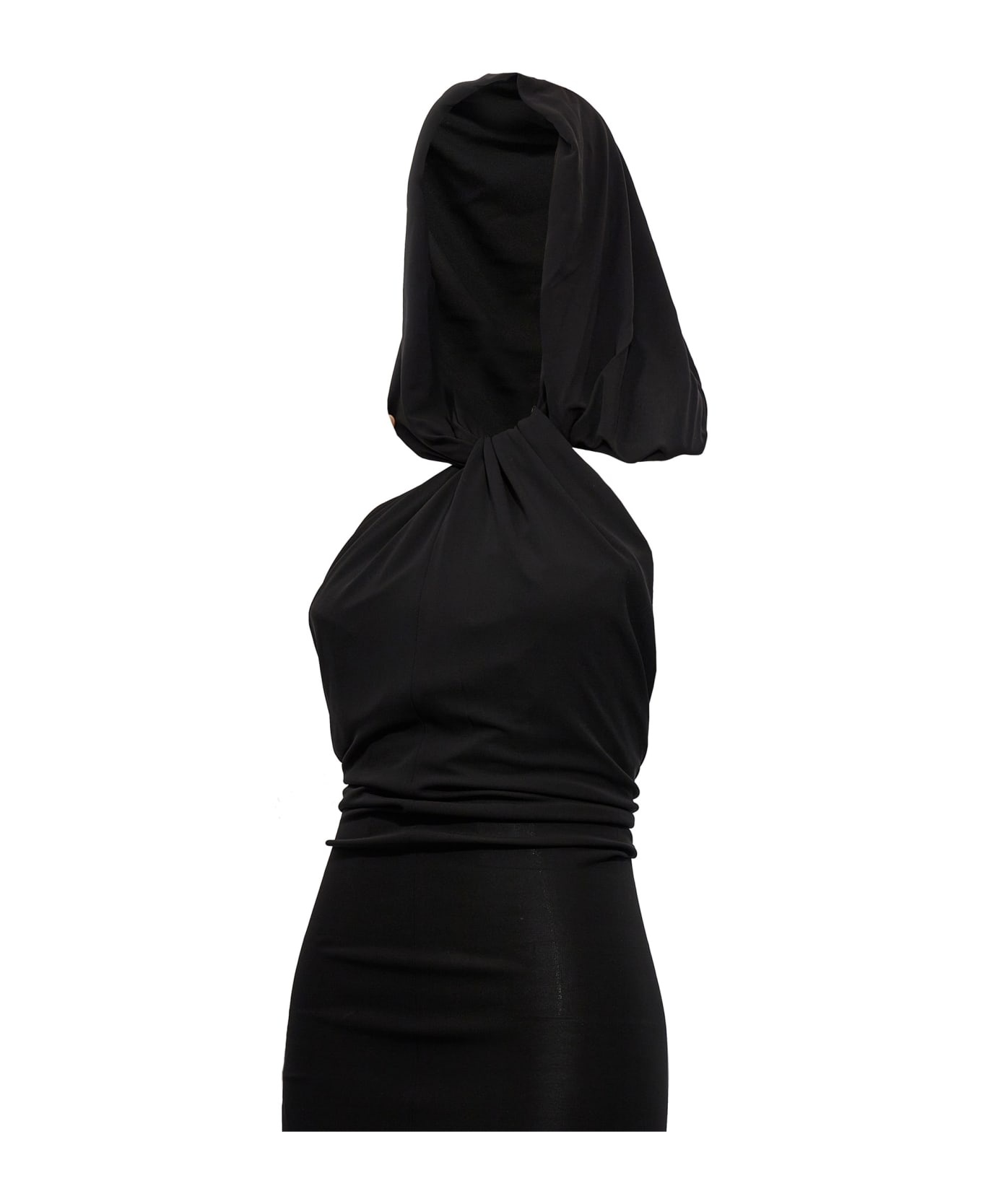 Scarf Detail Long Dress - 4