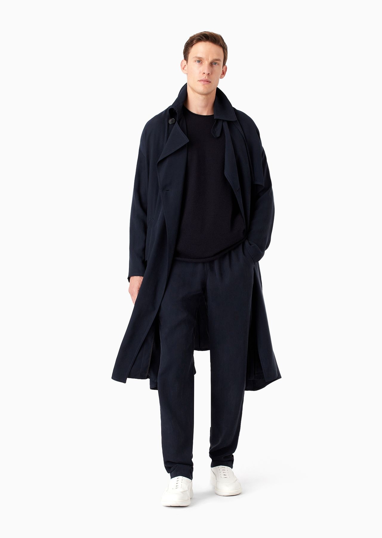 Icon cupro double-breasted trench coat - 4