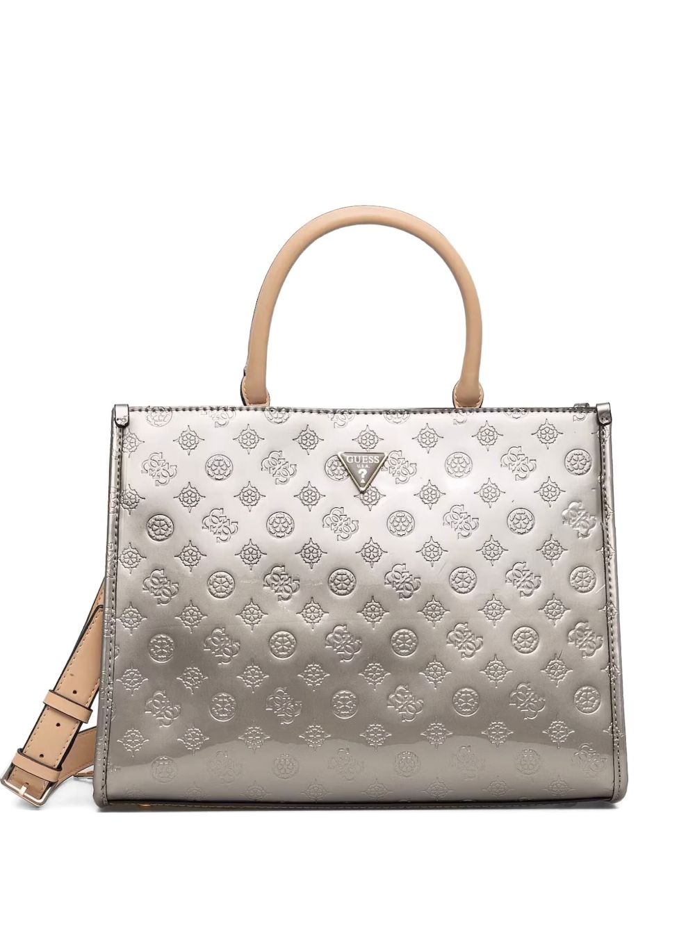 Arnela logo-debossed structured handbag - 1