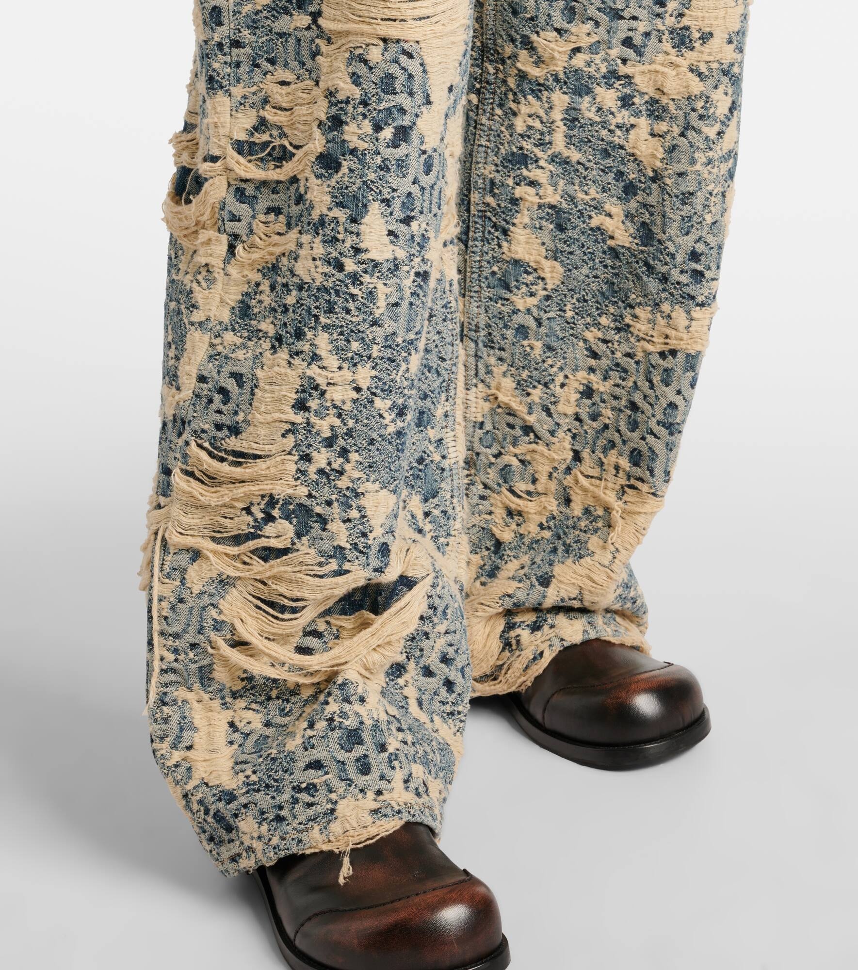 1981 Monogram distressed wide-leg jeans - 5