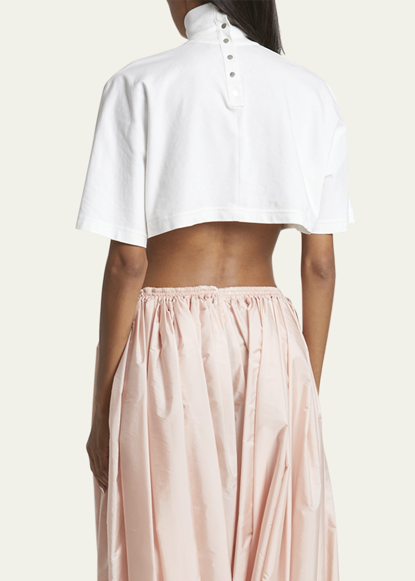 High-Neck Cropped T-Shirt - 3