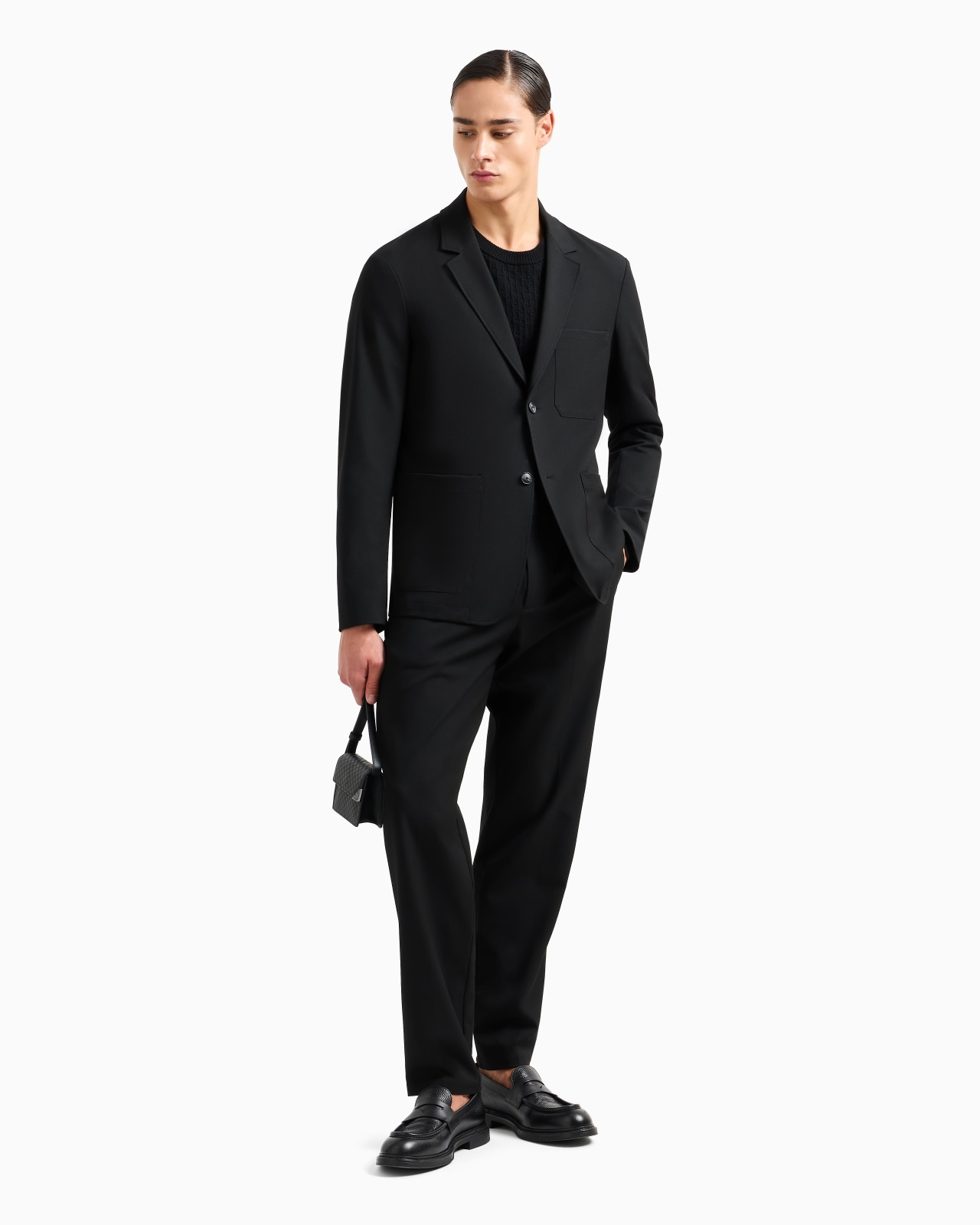 Single-breasted jacket in compact fabric with a wool finish - 4