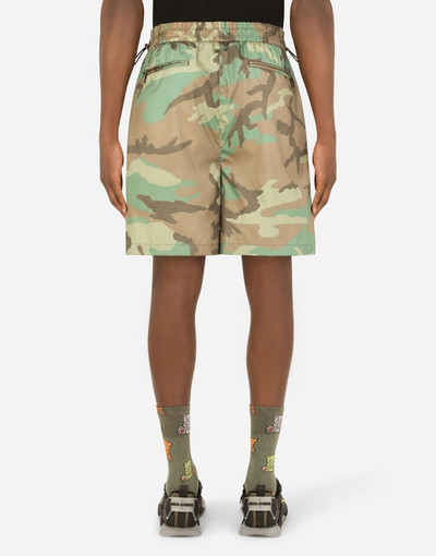 Dolce & Gabbana Nylon cargo shorts with camouflage print outlook