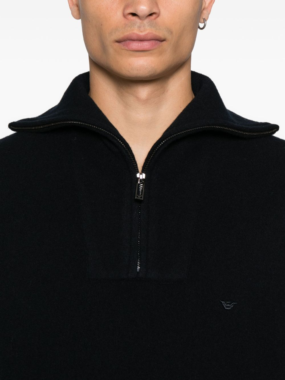 half-zip wool sweater - 5