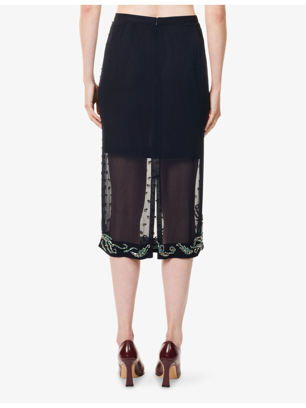 Sokna Embellished Woven Skirt - 4