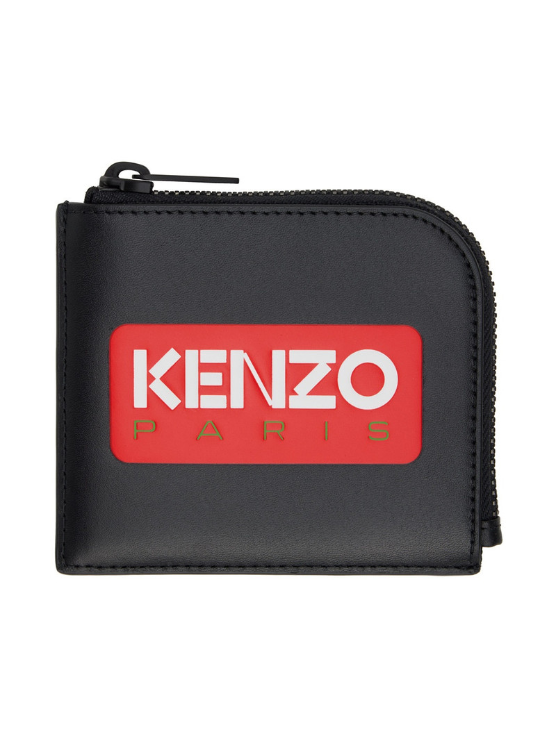 Black Kenzo Paris Leather Wallet - 1