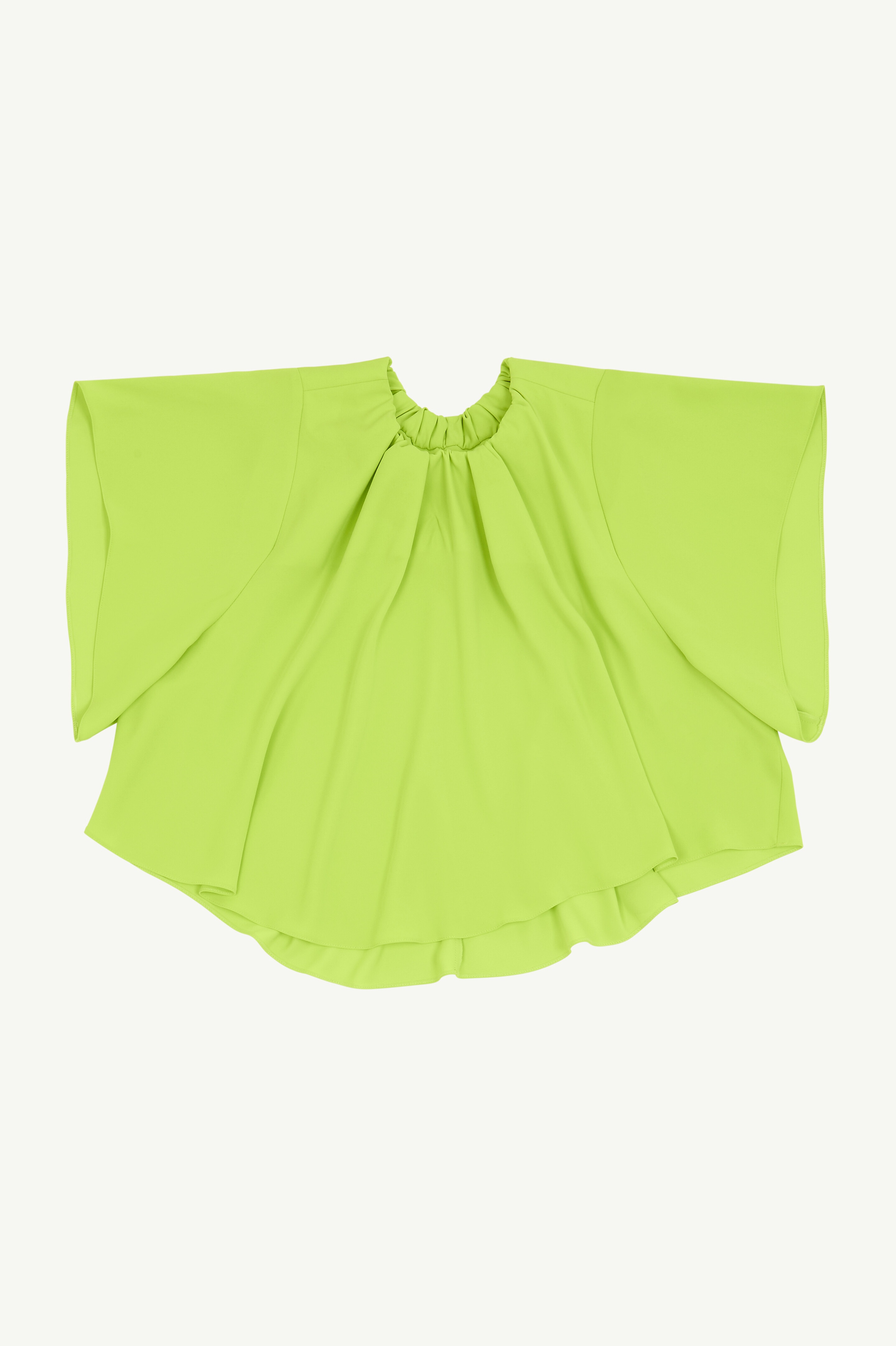 Asymmetric Gathered Neck Top - 1