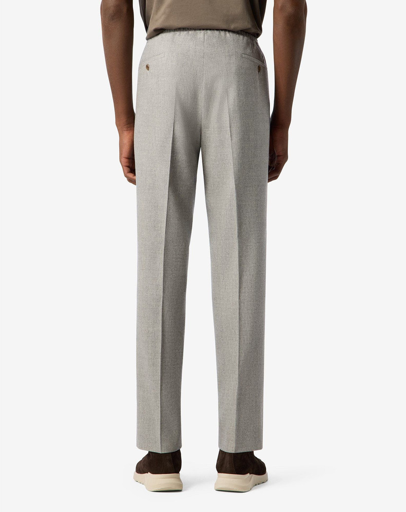 Light grey wool flannel and cashmere trousers 4
