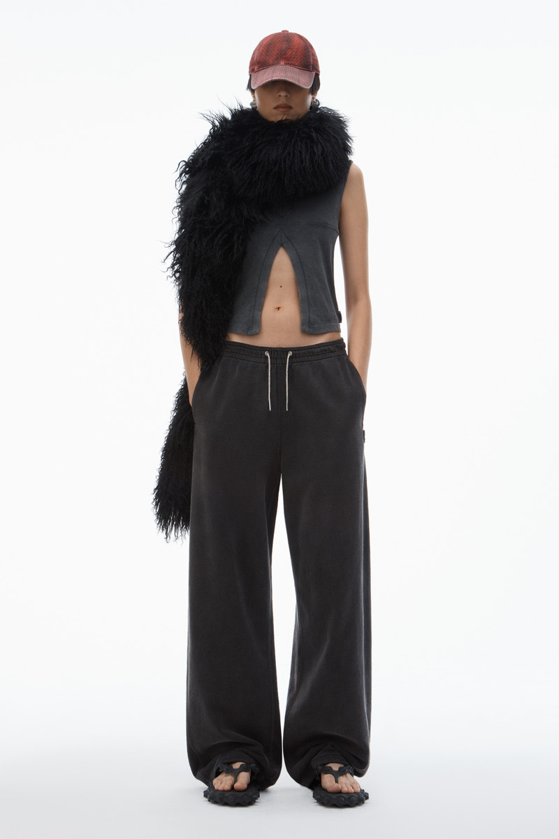 Alexander Wang Sweatpant in Cotton Terry with Crystal Hotfix Drawcord outlook