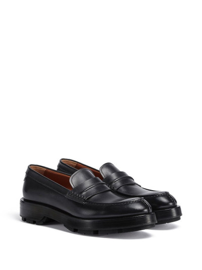 ZEGNA Udine leather lug-sole loafers outlook