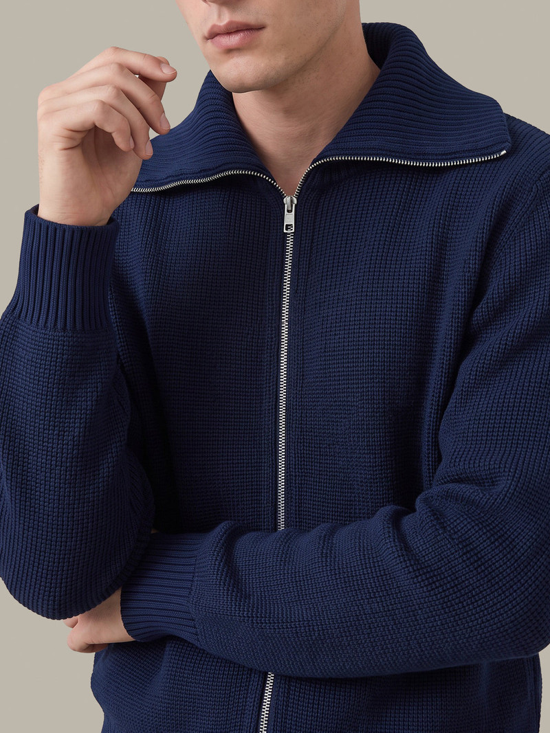 Chris: Cotton Full-Zip Knit Jacket 4