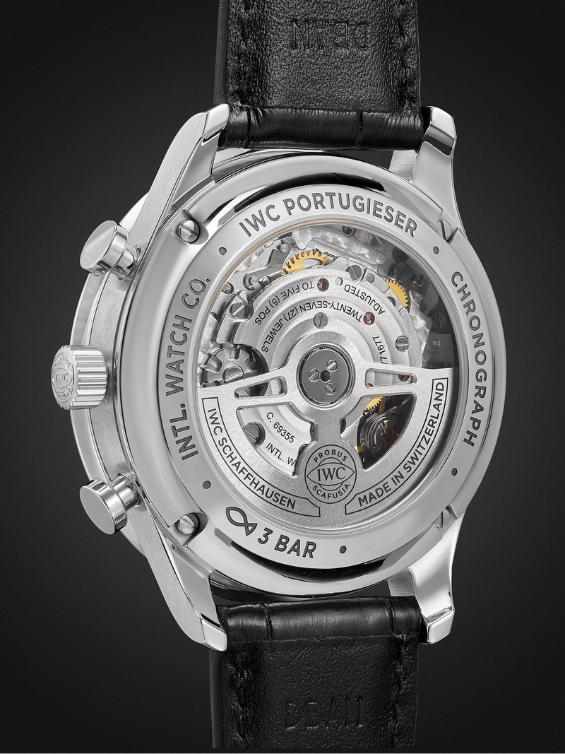 Portugieser 자동 크로노그래프 41mm 스테인레스 스틸 및 Alligator 시계, Ref. No. IW371606 5