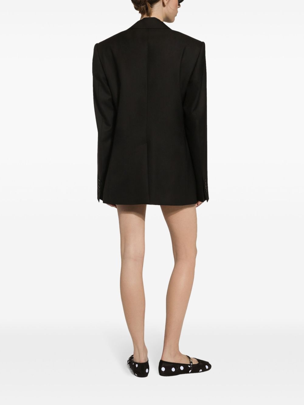 single-breasted virgin wool blazer - 4
