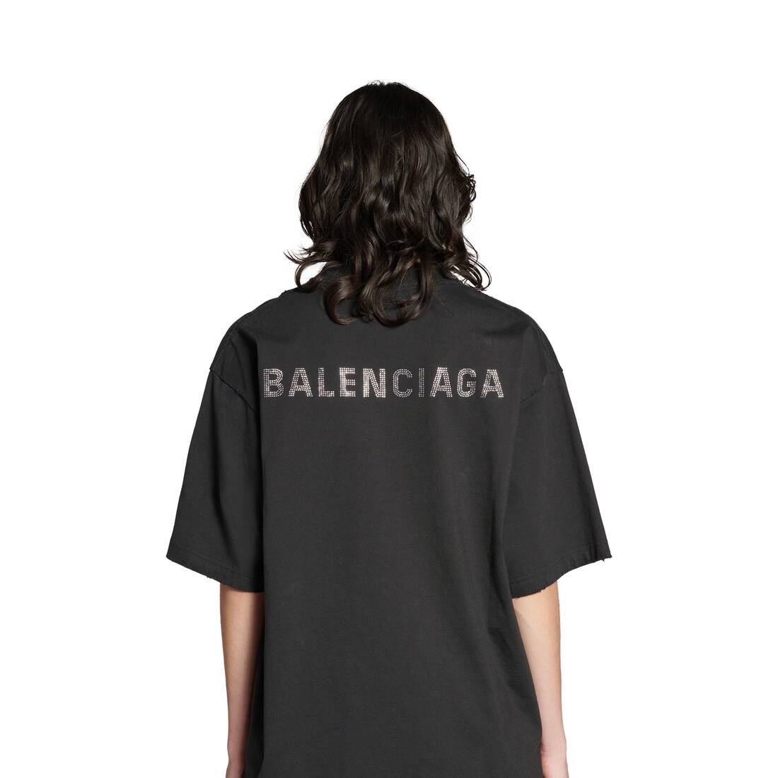 Balenciaga Back T-shirt Medium Fit in Black - 5