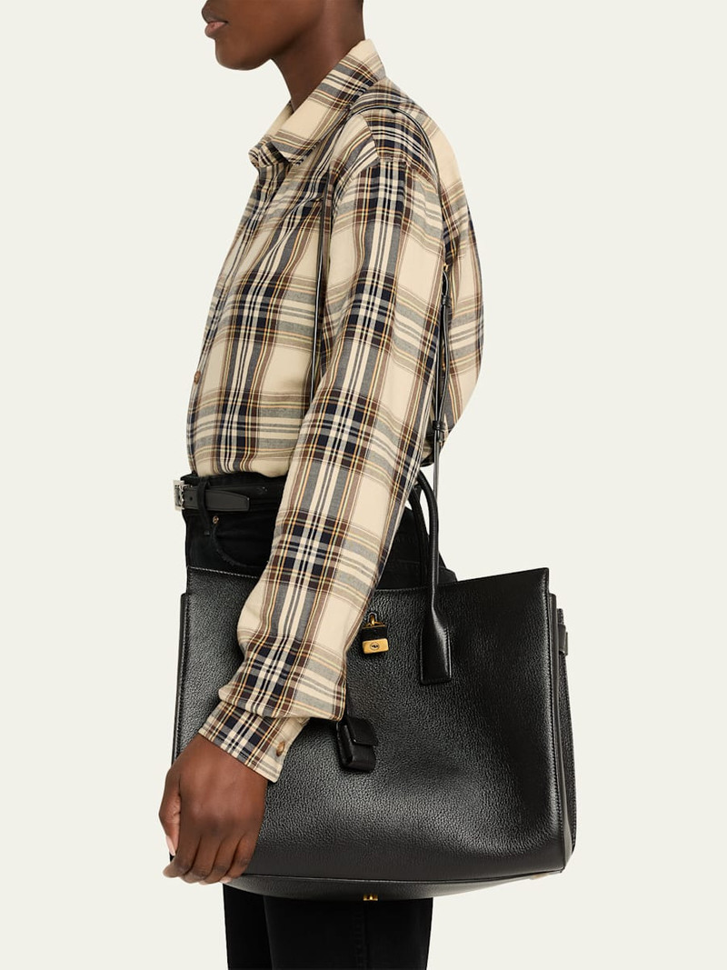 SAINT LAURENT Sac de Jour Grain Leather Top-Handle Bag outlook