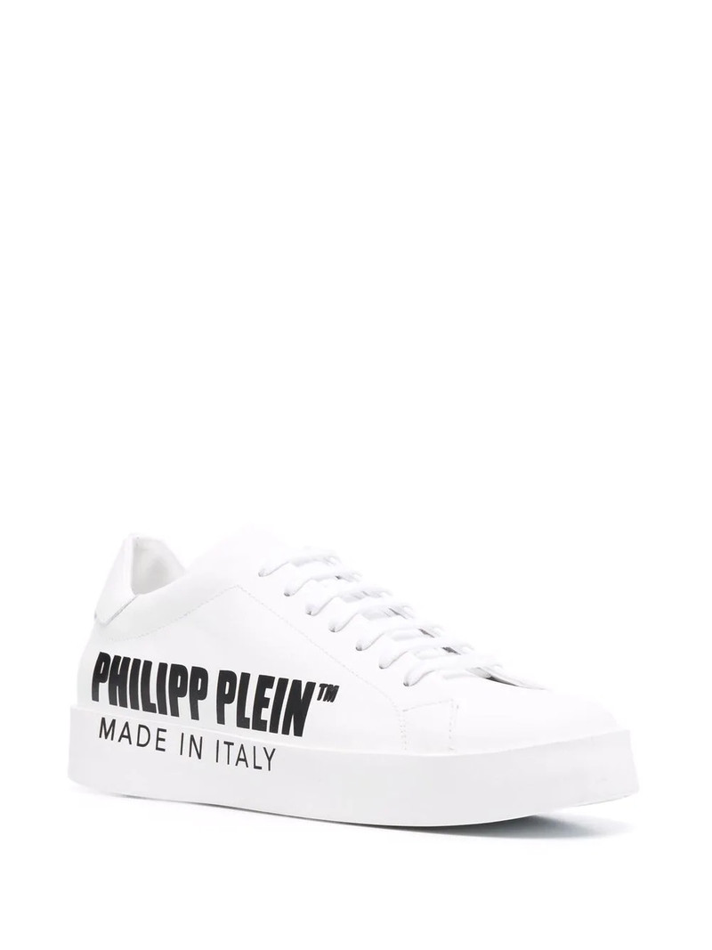 PHILIPP PLEIN leather low-top sneakers outlook