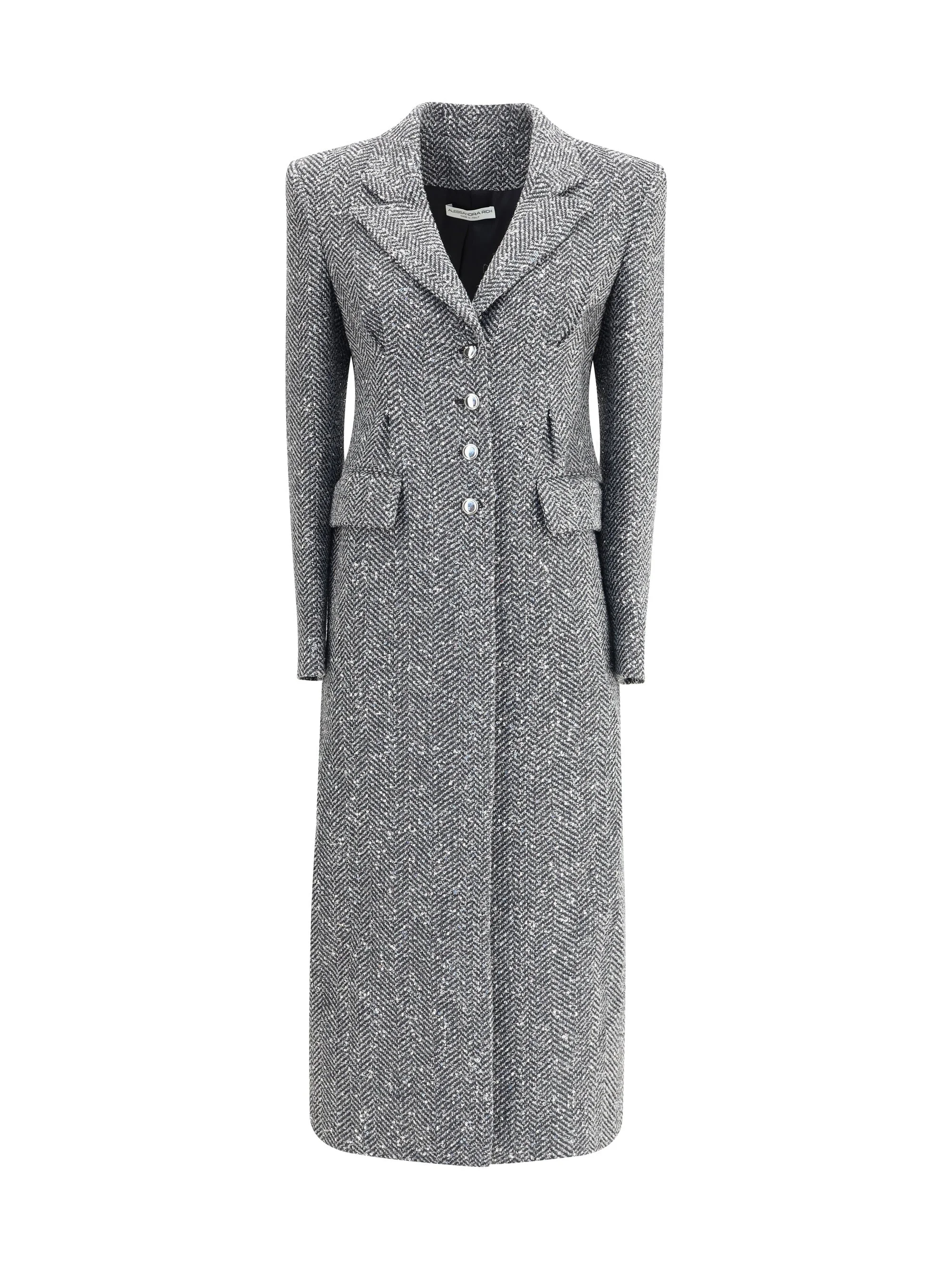 Alessandra Rich Women Tweed Long Coat - 1