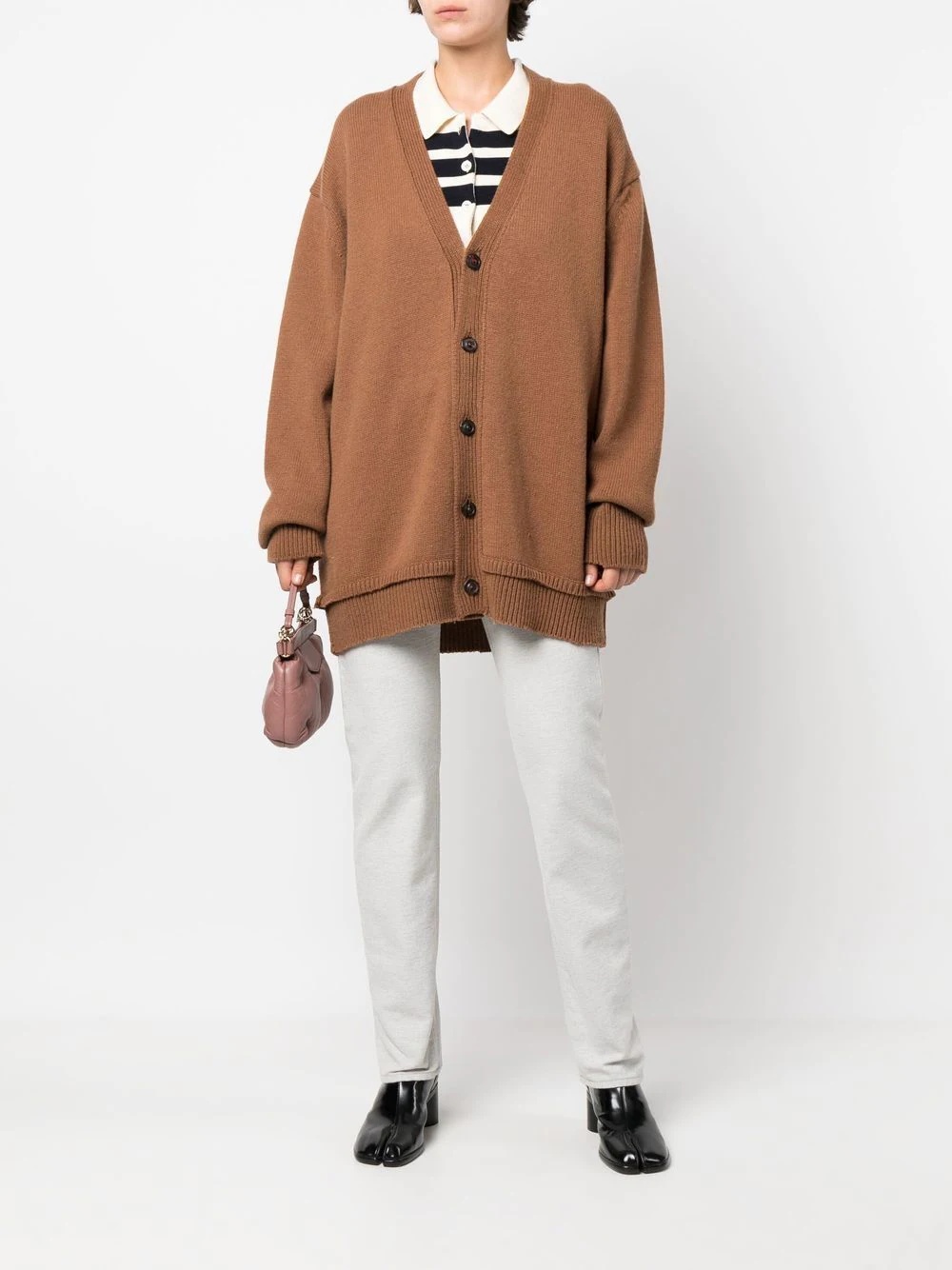 V-neck knit cardigan - 3