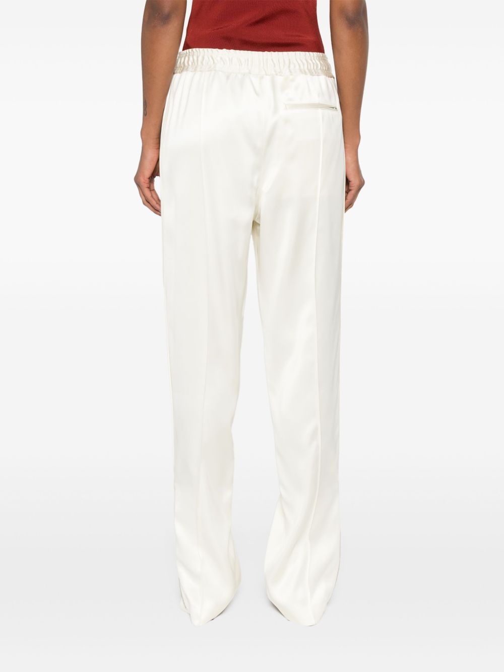elasticated straight-leg trousers - 4