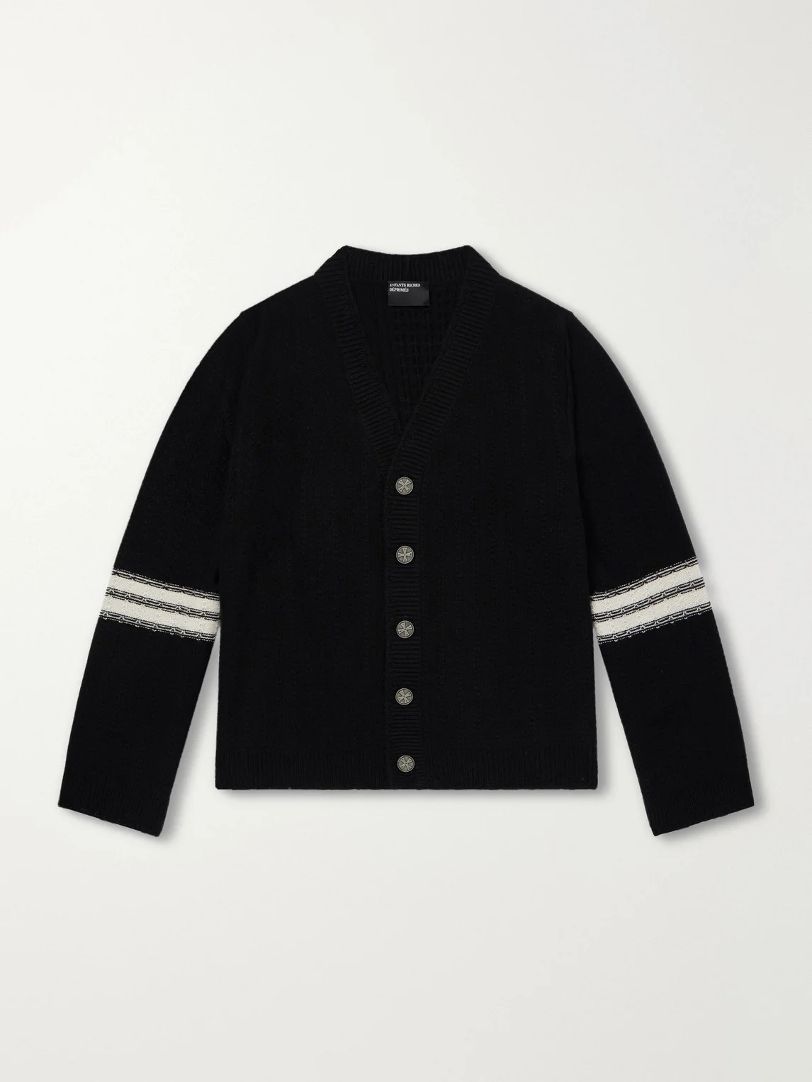 Striped Cashmere Cardigan - 1