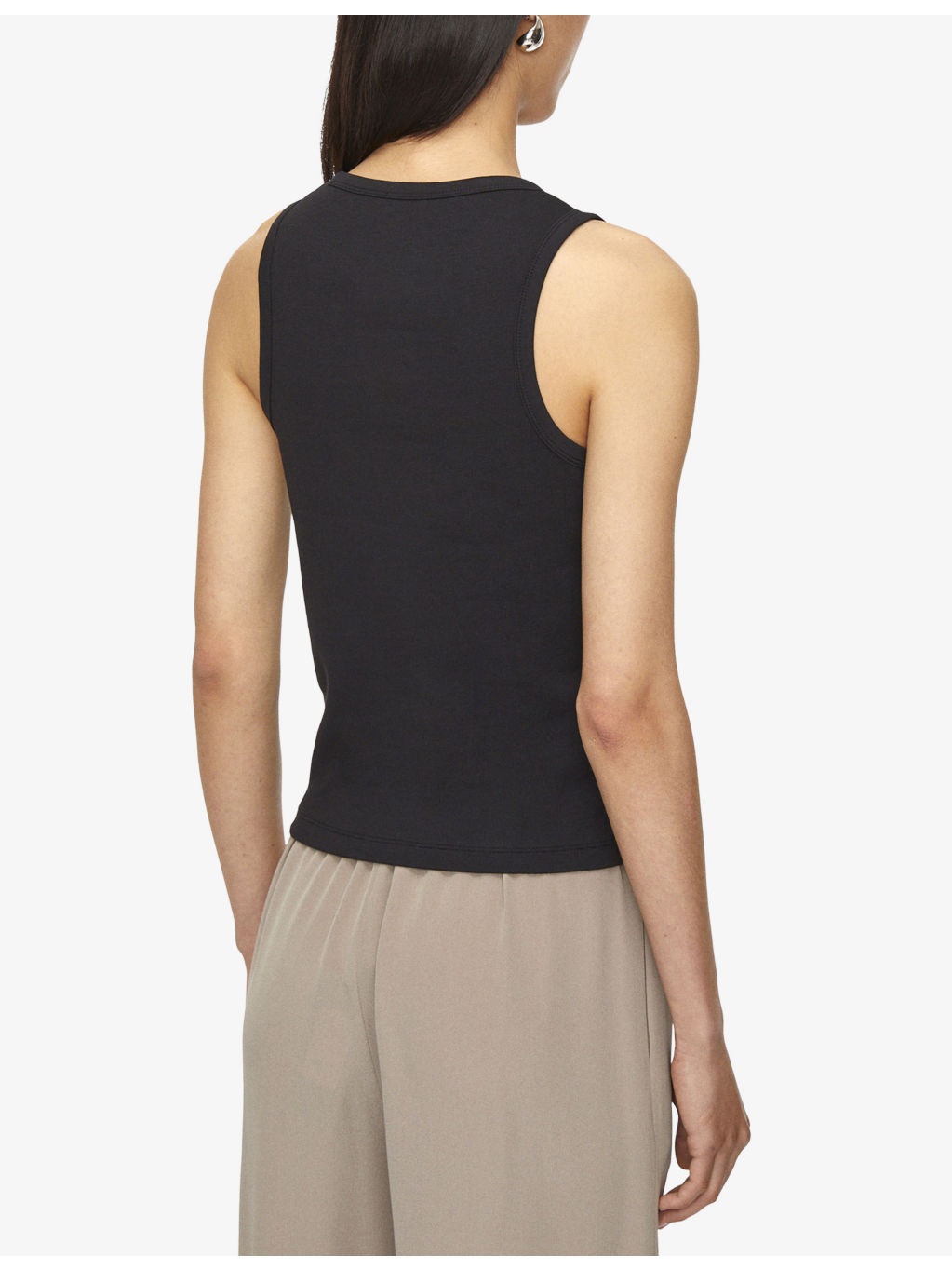 The Jersey Rib Round-Neck Stretch-Cotton Tank Top - 4