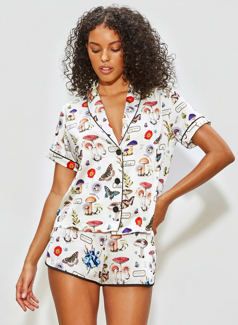 Fleur du Mal Magical Mushroom Short Sleeve PJ Top outlook