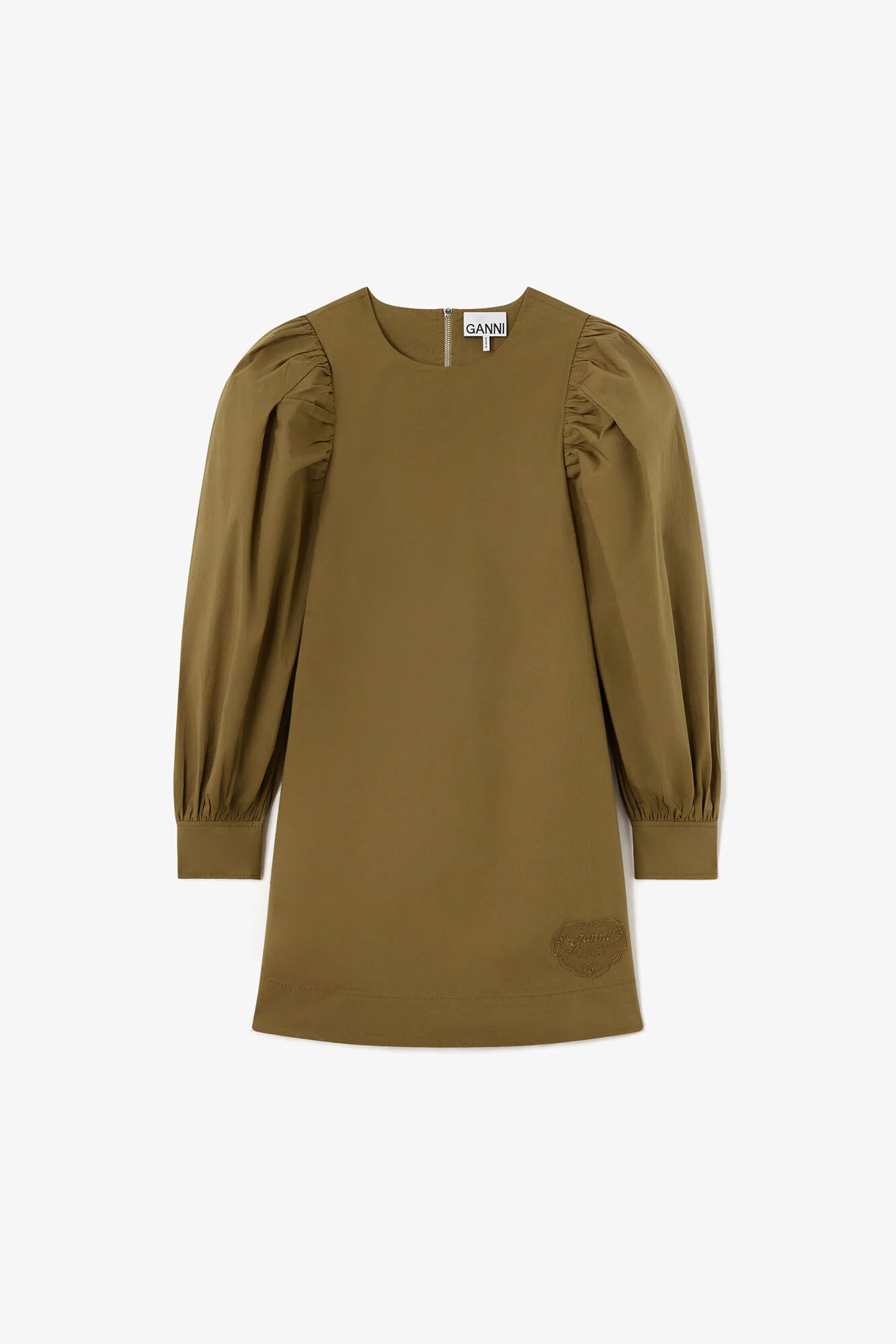 DRESS IN GREEN COTTON - 1