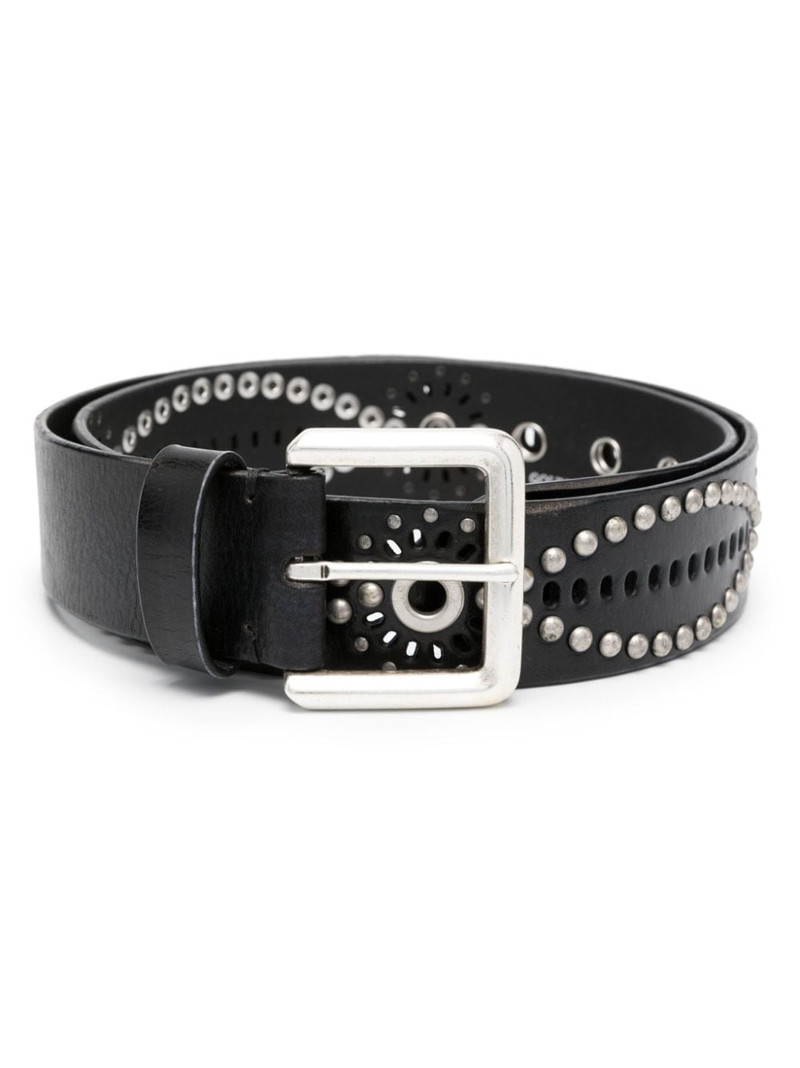 stud-embellished leather belt 1