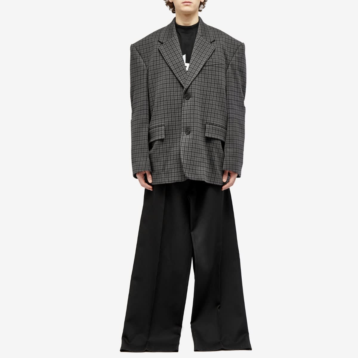 Balenciaga Houndstooth Oversized Tailored Jacket - 4