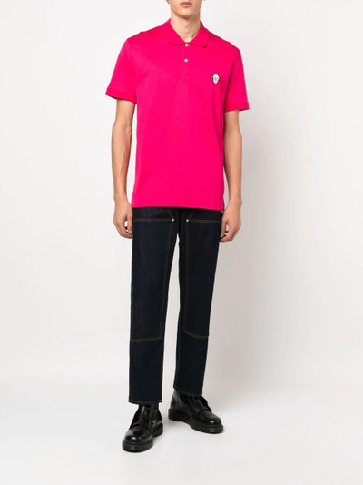 Alexander McQueen skull-appliqué polo shirt outlook