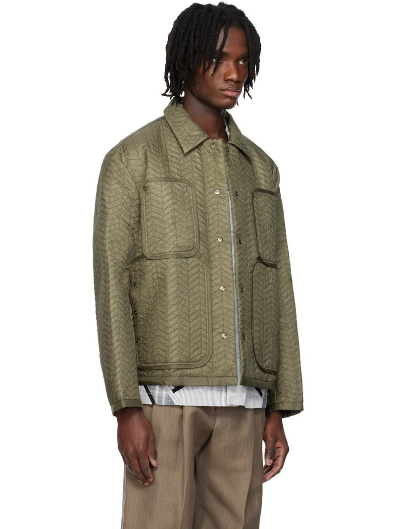 Khaki Quilted Worker Jacket 2